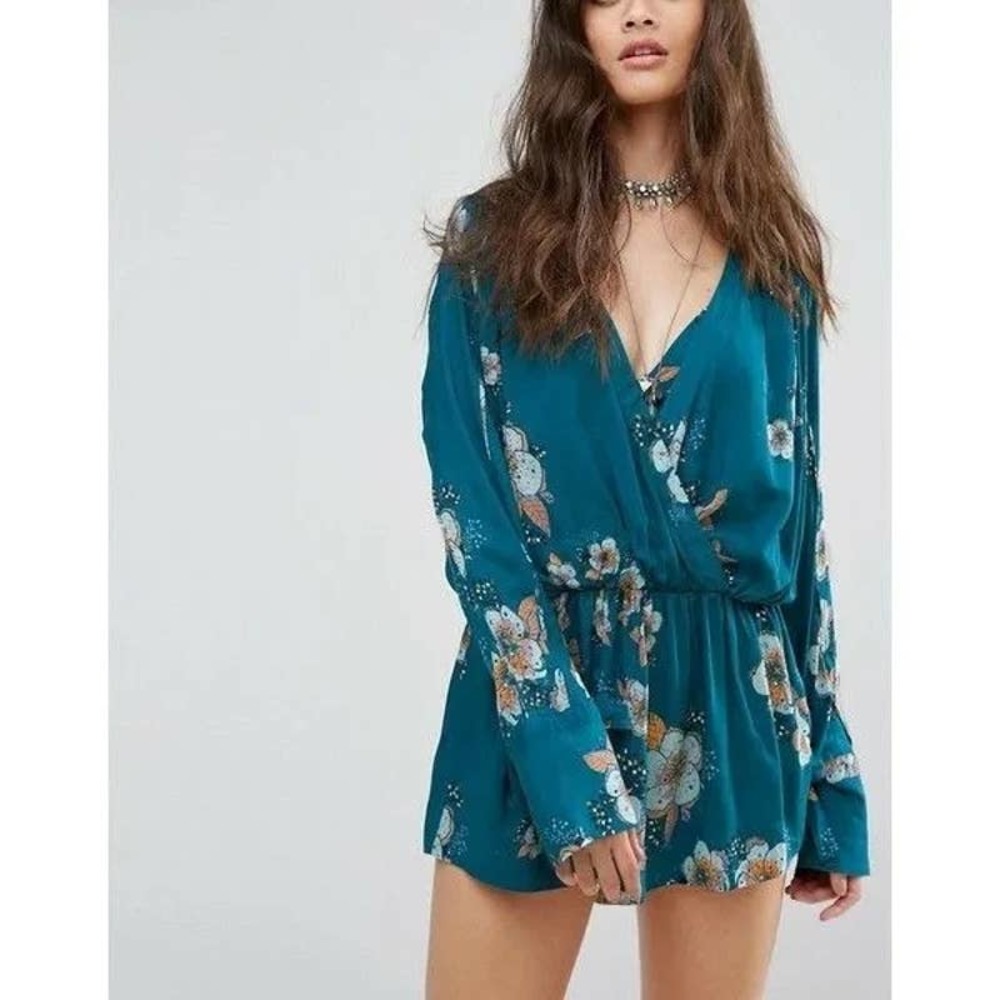Free People Tuscan Dreams Printed Tunic Dress size Small